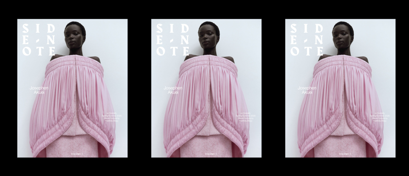 JOSEPHEN AKUEI IN CHANEL SPRING/SUMMER 2026 HAUTE COUTURE BY MATTHIEU BLAZY COVERS SIDE-NOTE VOLUME 5
